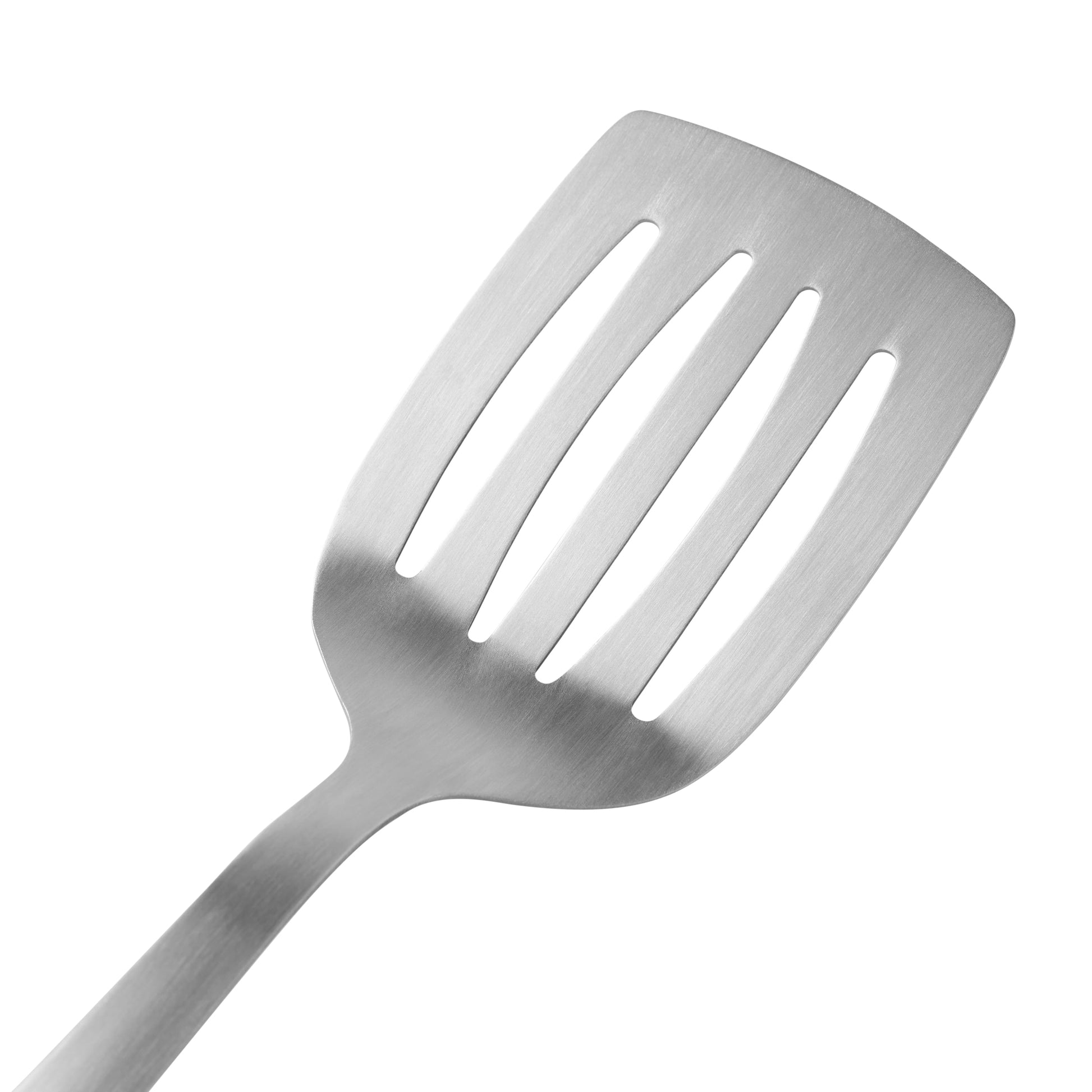 Stainless Steel Slotted Turner, Olivewood