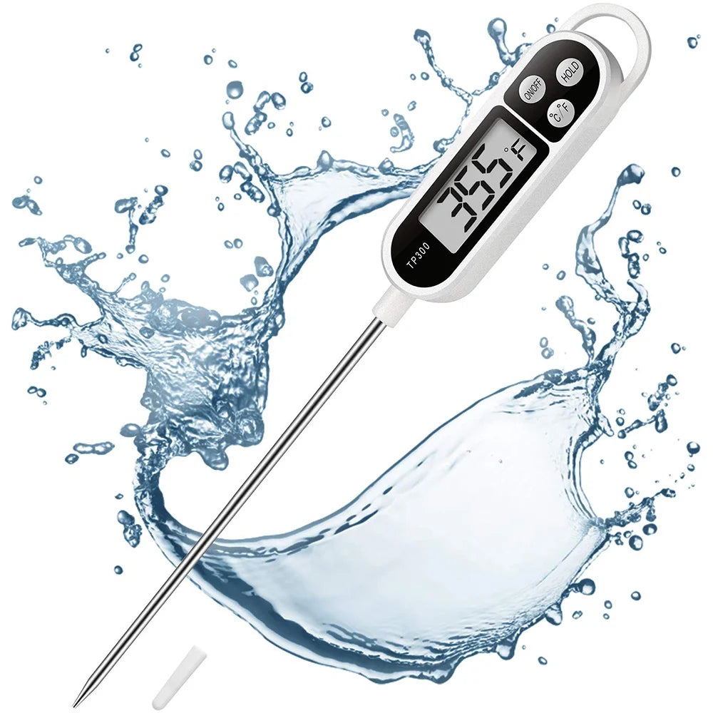 Meat Thermometer with Long Probe Digital Instant Read Food Thermometer for Grilling Smoker BBQ Kitchen Cooking Candy Thermometer with Calibration